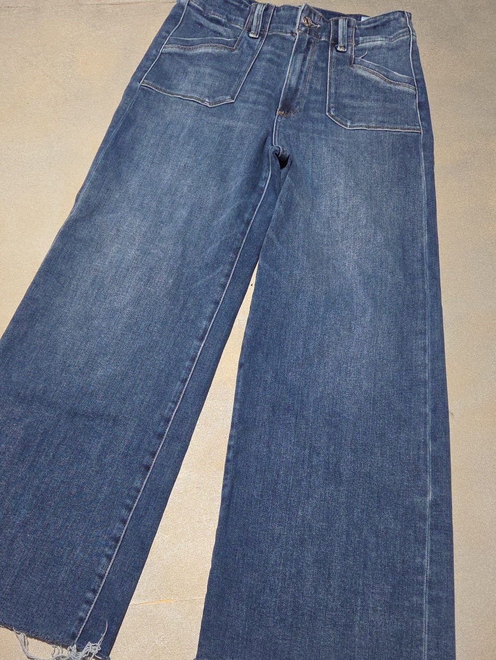 PAIGE ANESSA Wide Leg Jeans in Deep Blue Denim NWOTS!!! ANTHROPOLGIE.